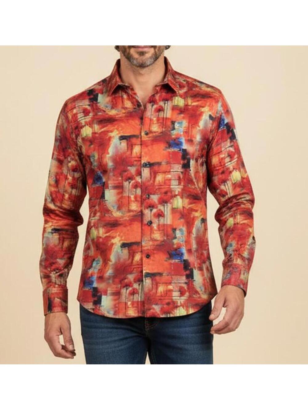 Absolute Rebellion Abstract Print Club wear Shirt size L